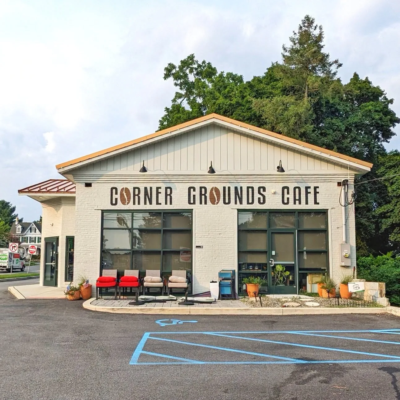 Corner Grounds Café today, in Odessa’s renovated former Gulf gas station